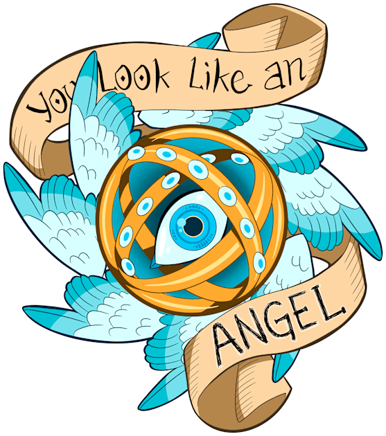 You Look Like an Angel Kids T-Shirt by dragonrise_studio