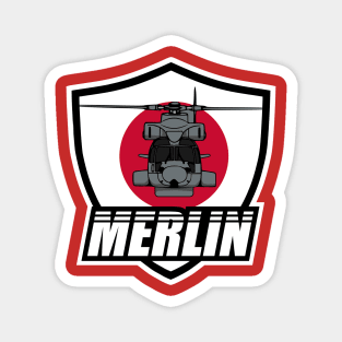 Japanese Merlin Helicopter Patch Magnet