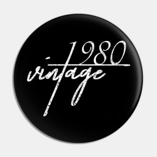 40th Birthday Gift Idea Vintage 1980 Pin