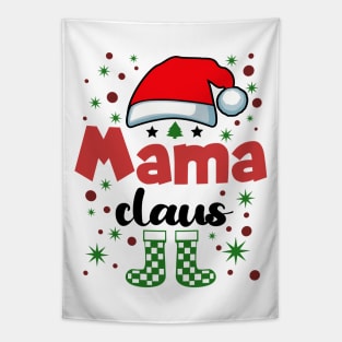 Christmas Mama Family Wife Santa Hat Tapestry