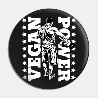 Vegan Power Front Raises Weightlifting Pin