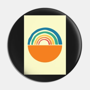 Trendy Abstract Rainbow Minimalist Graphic Illustration Pin