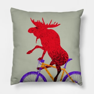 Mountain Bike Moose Pillow