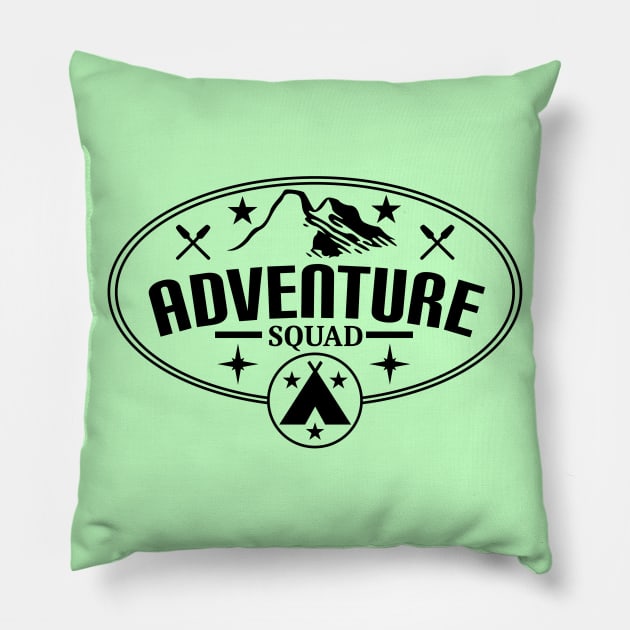 Camper Mountains Pillow by Polahcrea