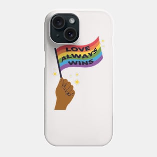 pride month love always wins flag Phone Case