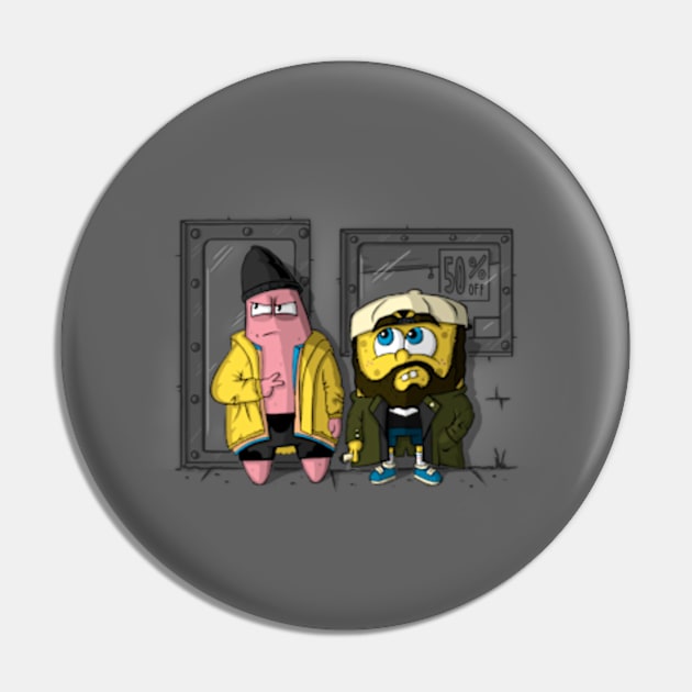 Pat & Silent Bob Pin by IdeasConPatatas