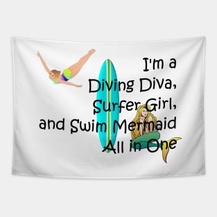 Diving Diva Tapestry