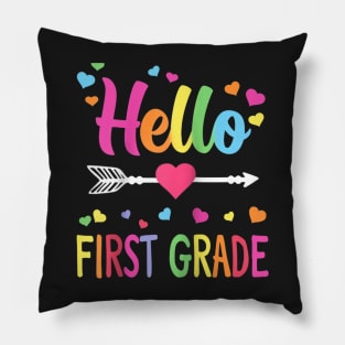 Heo 1st Grade Back To Schoo First Grade Teachers Students Ragan Baseba Tee Pillow