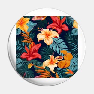 Tropical Flowers Pattern 16 Pin