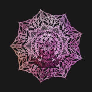 Pink Mandala Sacred Geometry Yogis Meditation Art Yoga Mantra Good Vibes Gift T-Shirt