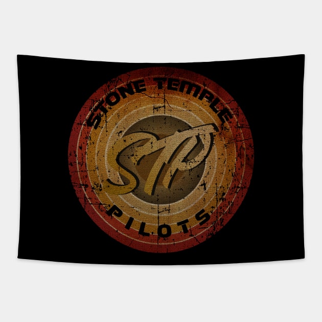 STP - Stone Temple Pilots, circle vintage retro faded Tapestry by arjunthemaniac