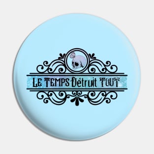 Le Temps Détruit Tout Time Destroys All Things skull butterfly delicate blues Pin