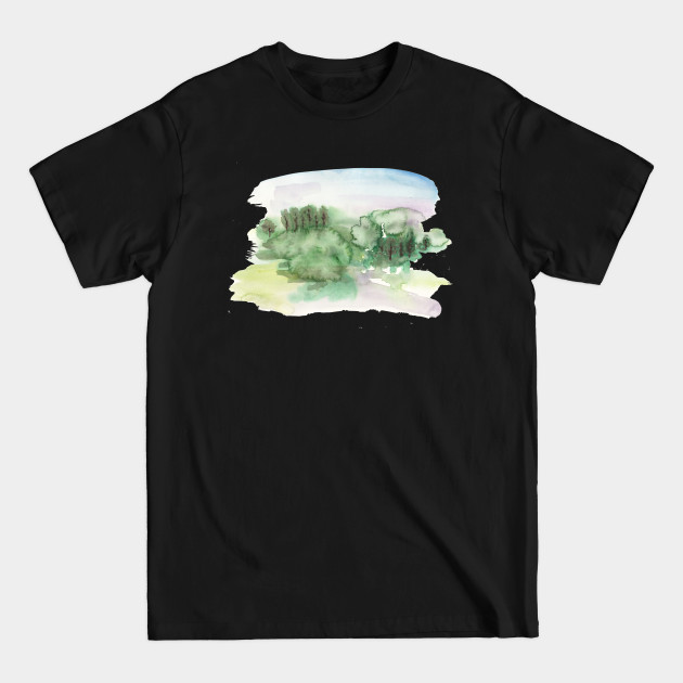 Abstract Watercolor Landscape - Abstract Landscape - T-Shirt