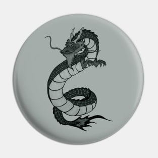 Smokey Serpent Dragon Pin