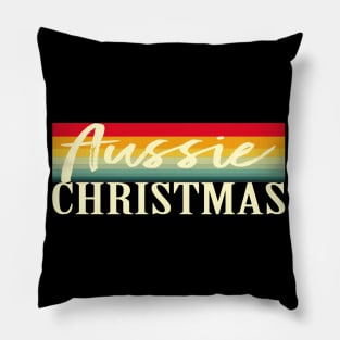 Aussie Christmas Retro Colors Pillow