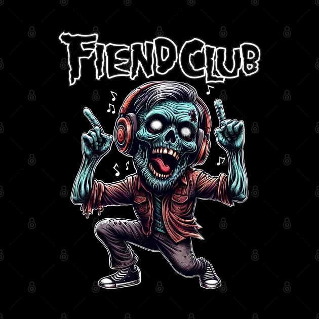 Fiend Club Dancing Zombie with Headphone by cowyark rubbark