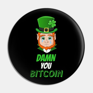 Funny Bitcoin Leprechaun Pin