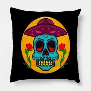 Mariachi Skull Pillow