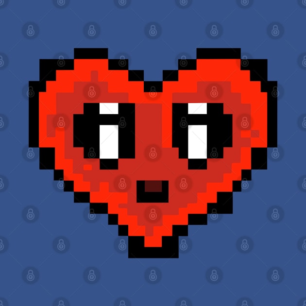 Pixel Heart 8-bit cute cartoon in love by KENG 51