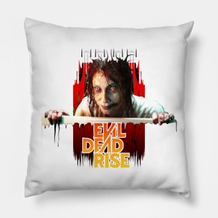 Evil Dead Rise Movie 2023 graphic design by ironpalette Pillow