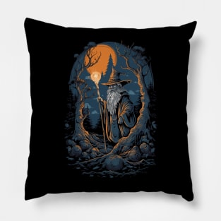 Wizard In The Forest Pillow