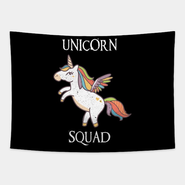 Unicorn Squad graphic for Girls Funny Unicorn print Tapestry by merchlovers