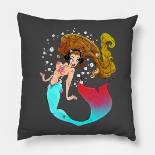 Mischievous Mermaid Pillow