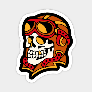 Skull pilot Magnet