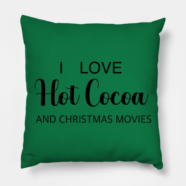 Hot Cocoa and Christmas Movies Pillow by Hallmarkies Podcast Store