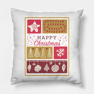 Fun Christmas Card Design Pillow