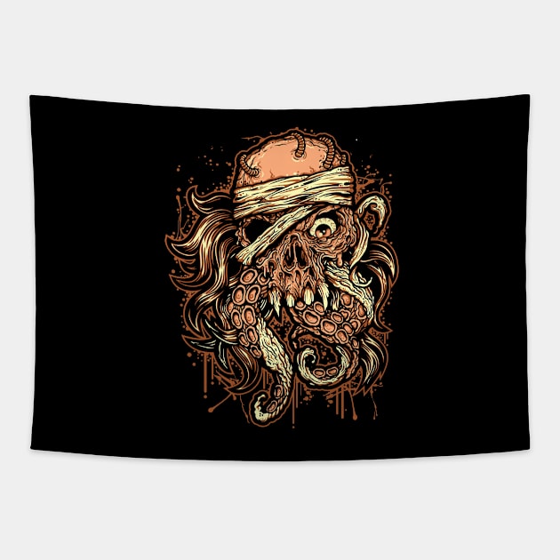 Pirate Skull Tapestry by KawaiiDread