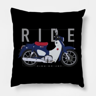 Ride super cub blue Pillow