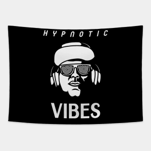 Hypnotic Vibes EDM DJ with headphones Tapestry