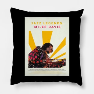 Miles Davis - The Jazz Artistry  Jazz Legends Pillow