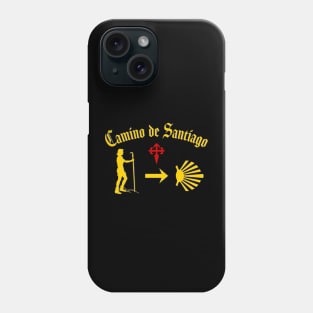 Camino de Santiago de Compostela design for female pilgrims Red Cross Scallop Shell Phone Case