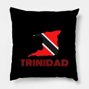 Trinidad map and flag tourism Pillow