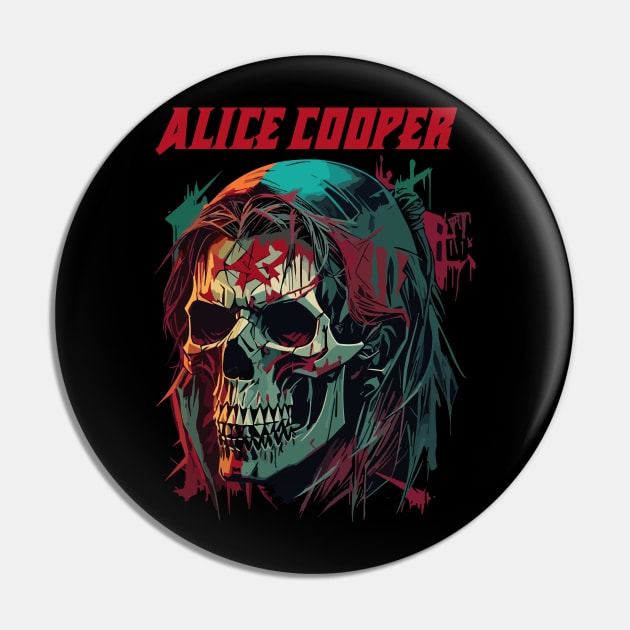 Shredding with Alice Cooper Pin by Mutearah