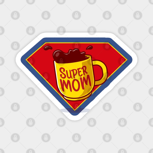 Super MOM Magnet by LuksTEES
