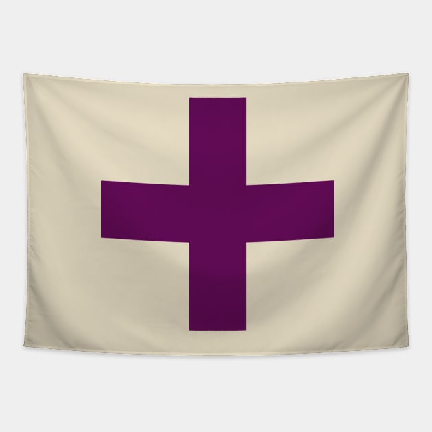 Greek cross (purple) Tapestry by PabloDeChenez