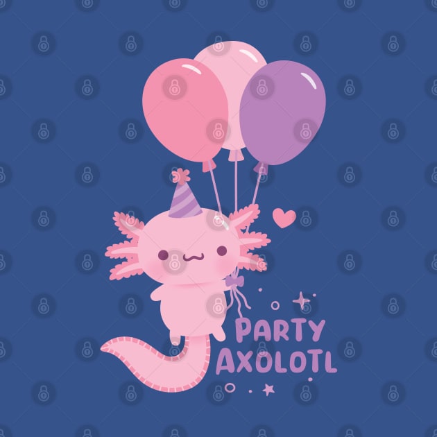 Cute Party A Lot Axolotl Balloons by rustydoodle