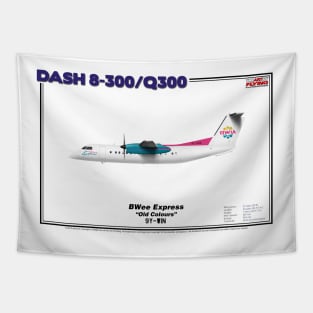 DeHavilland Canada Dash 8-300/Q300 - BWee Express "Old Colours" (Art Print) Tapestry