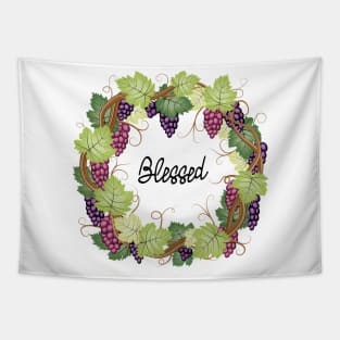 Blessed - Grape Vines Tapestry