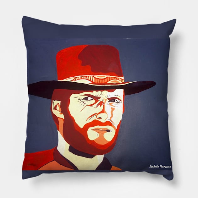 Clint Eastwood Pillow by Rororocker