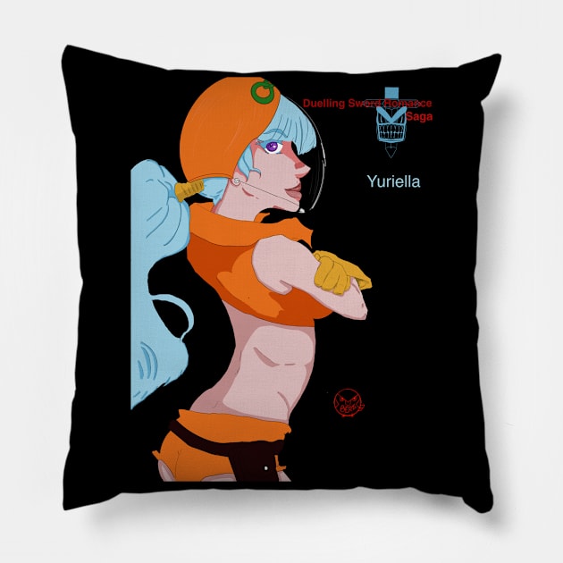 Duelling Sword Romance Saga Pillow by bertiebird