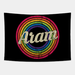 Aram - Retro Rainbow Faded-Style Tapestry