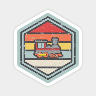 Retro Badge Locomotive light Magnet