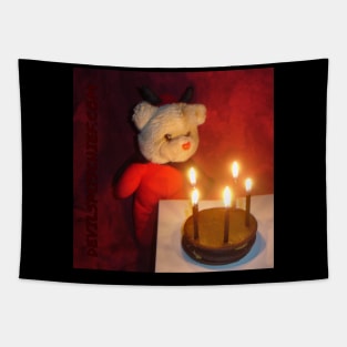 Satanbear with Candles Tapestry