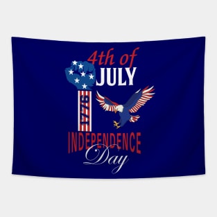 4th of July 1776  American independence day design Tapestry