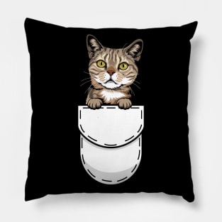 Funny Tabby Pocket Cat Pillow