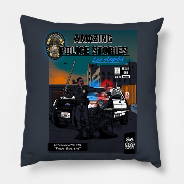 Amazing Police Stories LA Pillow by AndreusD